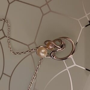 Anne Geddes Pearl Sterling Mother and Child Necklace